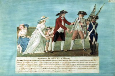 El arresto de Luis XVI y su familia en Varennes, 21 de junio de 1791 de Lesueur Brothers